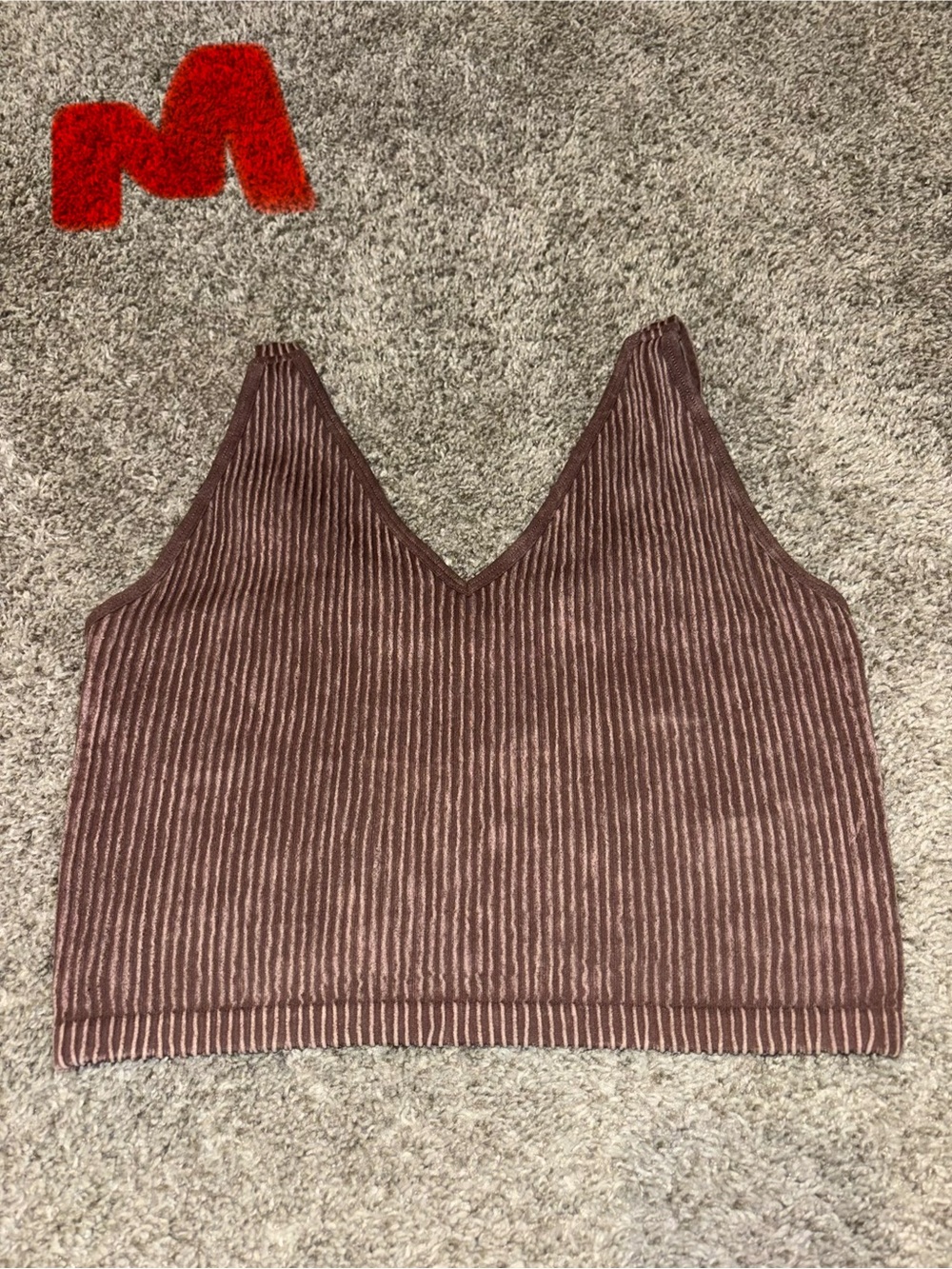 3 - VNeck Ribbed Cropped Tank Tops